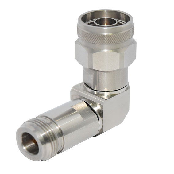18GHz N(母頭)-N(公頭（tóu）)射頻轉接器，90°直角彎