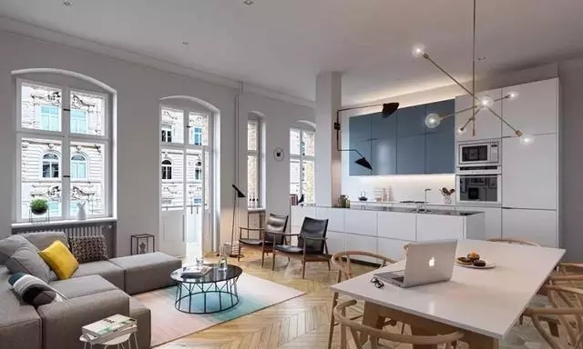 將廚房跟客廳統一結合起來設計，如此甚（shèn）好！