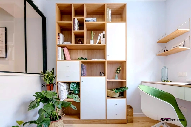 頭一次見這麽美的入牆式書櫃，愛了愛了！