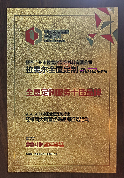 拉斐（fěi）爾全屋定製 | 全屋定製服務（wù）十佳